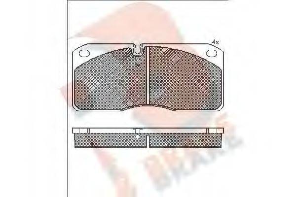 R BRAKE RB1078 Комплект тормозных колодок, дисковый тормоз