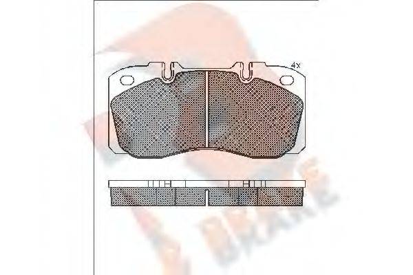 R BRAKE RB1161 Комплект тормозных колодок, дисковый тормоз