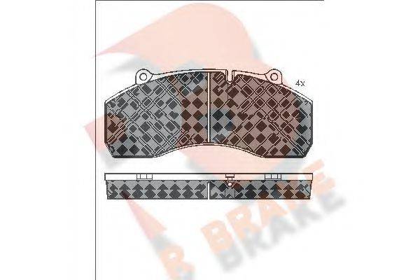 R BRAKE RB1423 Комплект тормозных колодок, дисковый тормоз