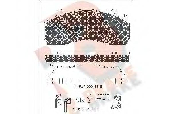 R BRAKE RB1423118 Комплект тормозных колодок, дисковый тормоз