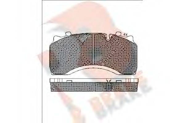 R BRAKE RB1430 Комплект тормозных колодок, дисковый тормоз