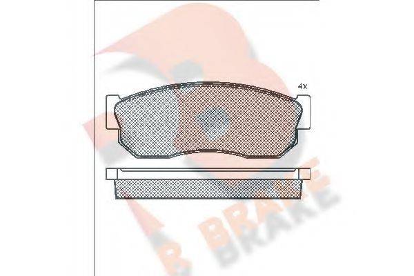 R BRAKE RB0409 Комплект тормозных колодок, дисковый тормоз