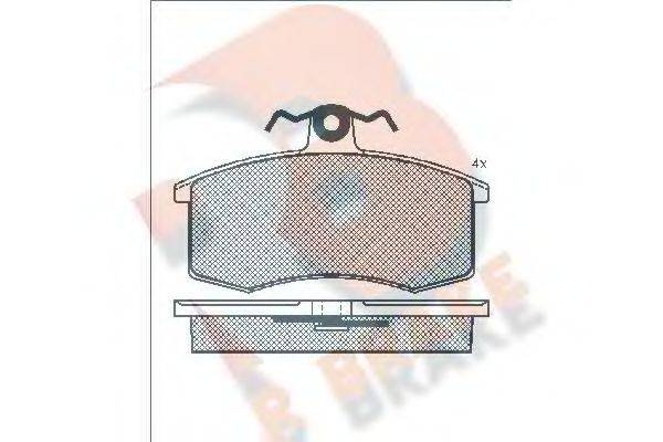 R BRAKE RB0552 Комплект тормозных колодок, дисковый тормоз