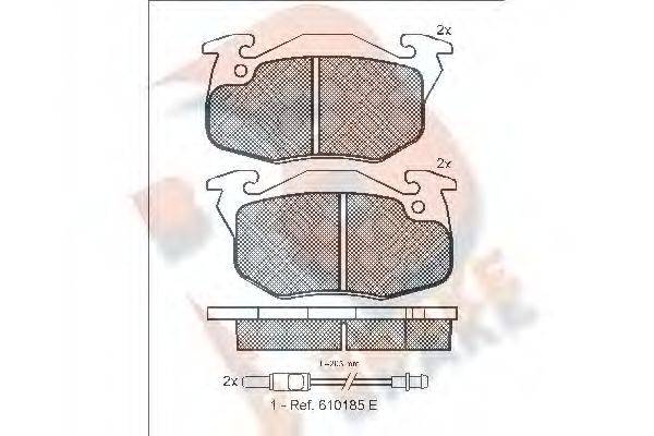 R BRAKE RB0633 Комплект тормозных колодок, дисковый тормоз