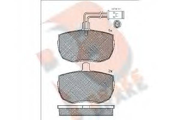 R BRAKE RB0672 Комплект тормозных колодок, дисковый тормоз