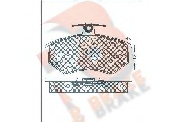 R BRAKE RB0835 Комплект тормозных колодок, дисковый тормоз