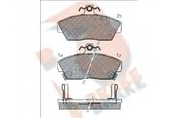 R BRAKE RB0859 Комплект тормозных колодок, дисковый тормоз