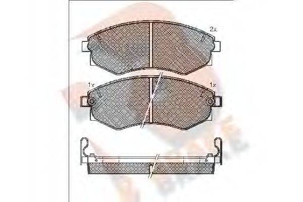 R BRAKE RB0877 Комплект тормозных колодок, дисковый тормоз