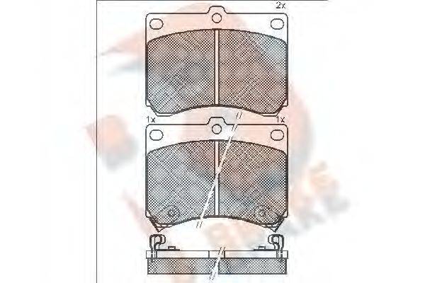 R BRAKE RB0879 Комплект тормозных колодок, дисковый тормоз