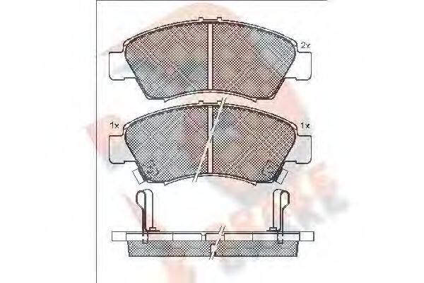 R BRAKE RB0958 Комплект тормозных колодок, дисковый тормоз