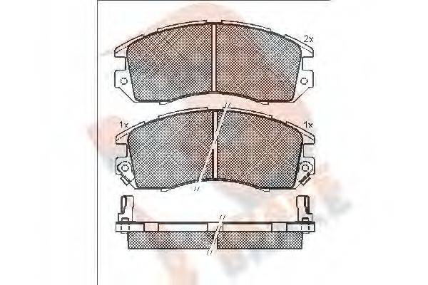 R BRAKE RB0998 Комплект тормозных колодок, дисковый тормоз