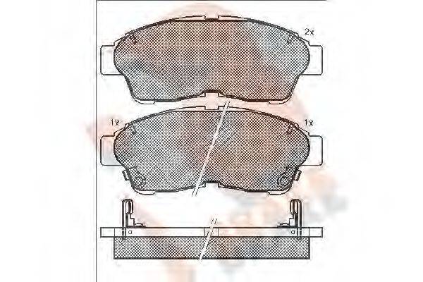 R BRAKE RB1005 Комплект тормозных колодок, дисковый тормоз