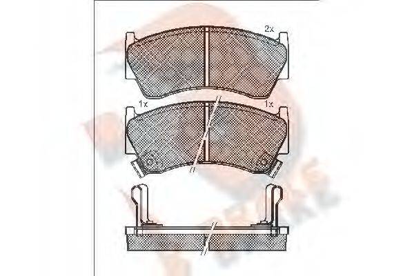 R BRAKE RB1094 Комплект тормозных колодок, дисковый тормоз