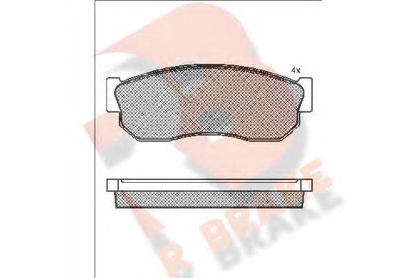 R BRAKE RB1252 Комплект тормозных колодок, дисковый тормоз