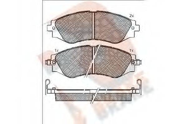 R BRAKE RB1260 Комплект тормозных колодок, дисковый тормоз