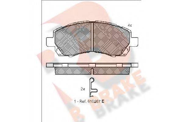 R BRAKE RB1318 Комплект тормозных колодок, дисковый тормоз