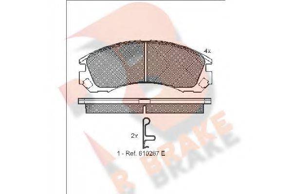 R BRAKE RB1358 Комплект тормозных колодок, дисковый тормоз