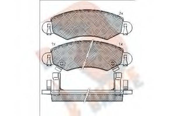 R BRAKE RB1368 Комплект тормозных колодок, дисковый тормоз