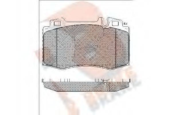 R BRAKE RB1389 Комплект тормозных колодок, дисковый тормоз