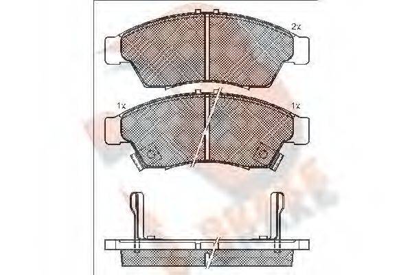 R BRAKE RB1453 Комплект тормозных колодок, дисковый тормоз