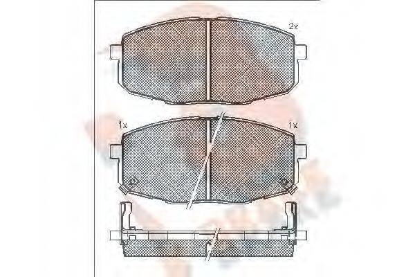 R BRAKE RB1540 Комплект тормозных колодок, дисковый тормоз