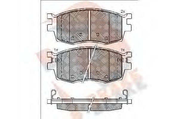 R BRAKE RB1711 Комплект тормозных колодок, дисковый тормоз