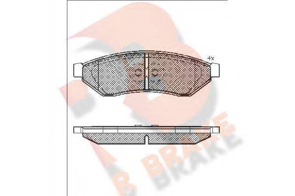 R BRAKE RB1726 Комплект тормозных колодок, дисковый тормоз