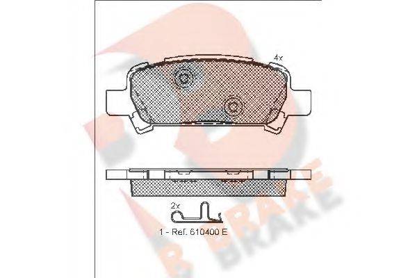 R BRAKE RB1736 Комплект тормозных колодок, дисковый тормоз