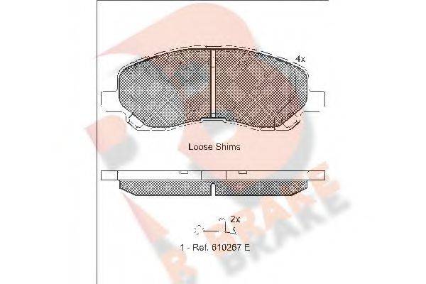 R BRAKE RB1806 Комплект тормозных колодок, дисковый тормоз