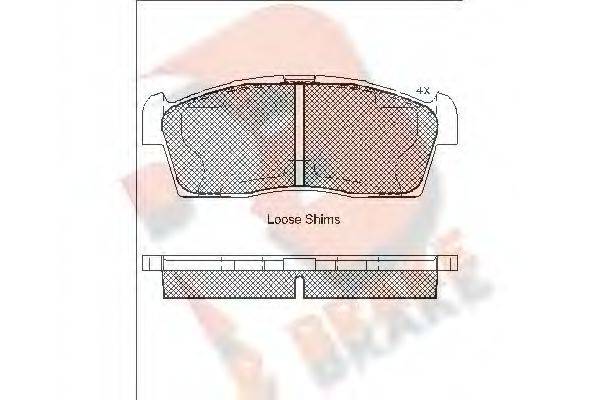 R BRAKE RB1833 Комплект тормозных колодок, дисковый тормоз