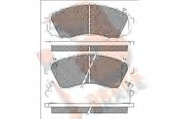 R BRAKE RB1911 Комплект тормозных колодок, дисковый тормоз