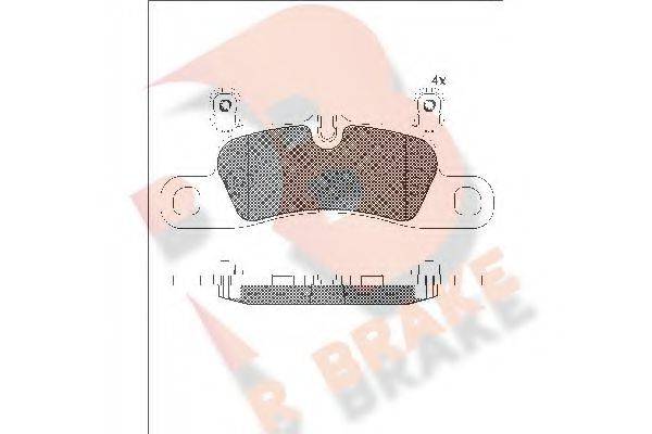 R BRAKE RB1987203 Комплект тормозных колодок, дисковый тормоз