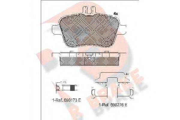 R BRAKE RB2039 Комплект тормозных колодок, дисковый тормоз