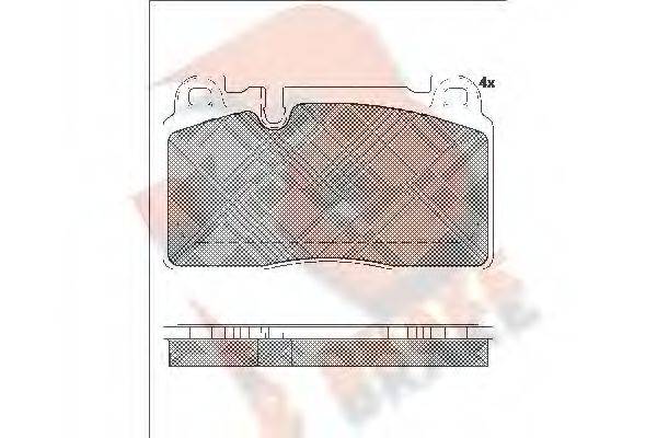 R BRAKE RB2112 Комплект тормозных колодок, дисковый тормоз