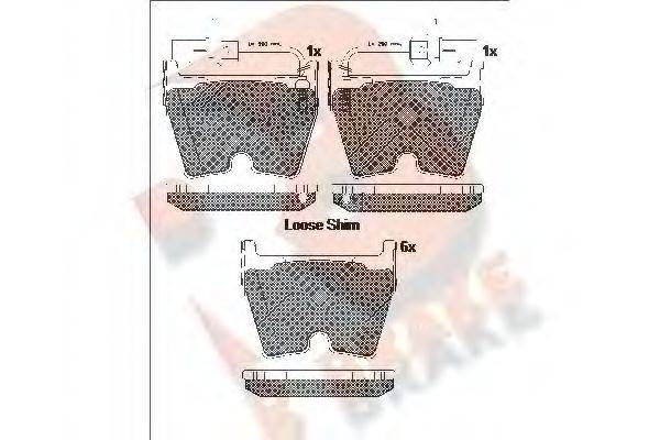 R BRAKE RB2113 Комплект тормозных колодок, дисковый тормоз