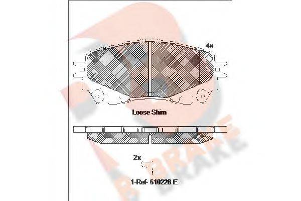 R BRAKE RB2126 Комплект тормозных колодок, дисковый тормоз