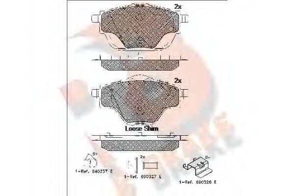 R BRAKE RB2161 Комплект тормозных колодок, дисковый тормоз