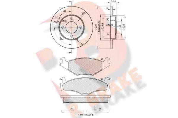 R BRAKE 3R04603300 Комплект тормозов, дисковый тормозной механизм