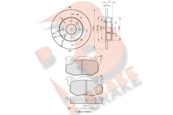 R BRAKE 3R06334705 Комплект тормозов, дисковый тормозной механизм