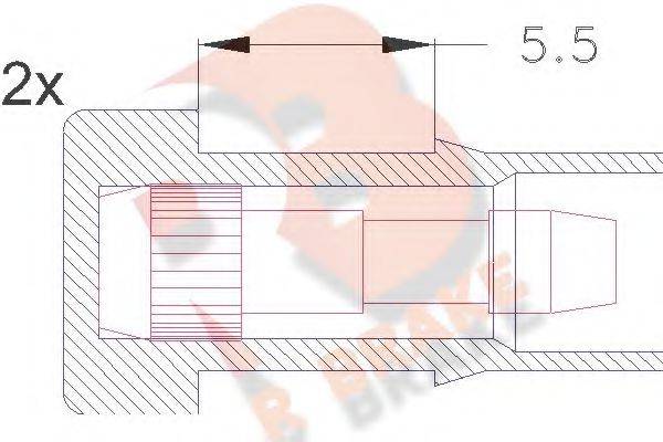 R BRAKE 610045RB Сигнализатор, износ тормозных колодок