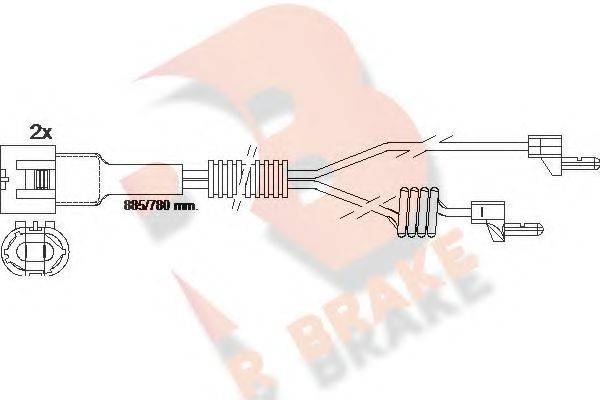 R BRAKE 610098RB Сигнализатор, износ тормозных колодок