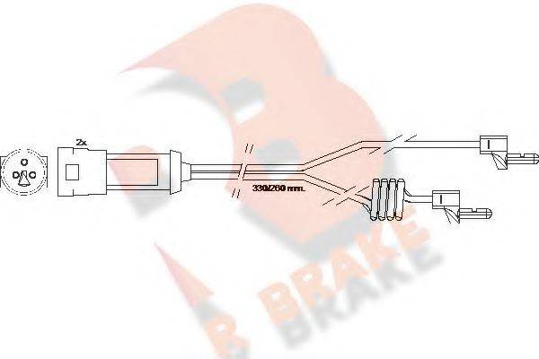 R BRAKE 610234RB Сигнализатор, износ тормозных колодок