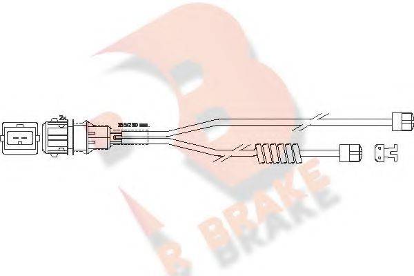 R BRAKE 610254RB Сигнализатор, износ тормозных колодок