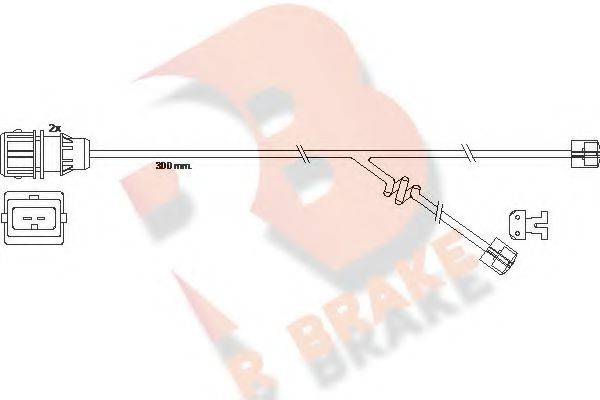 R BRAKE 610304RB Сигнализатор, износ тормозных колодок