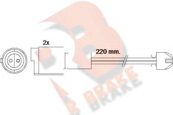R BRAKE 610394RB Сигнализатор, износ тормозных колодок