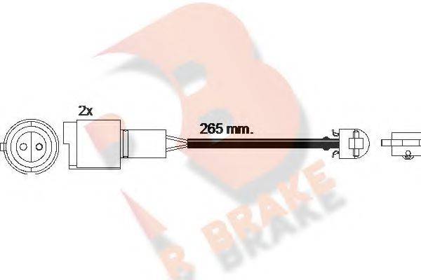 R BRAKE 610427RB Сигнализатор, износ тормозных колодок