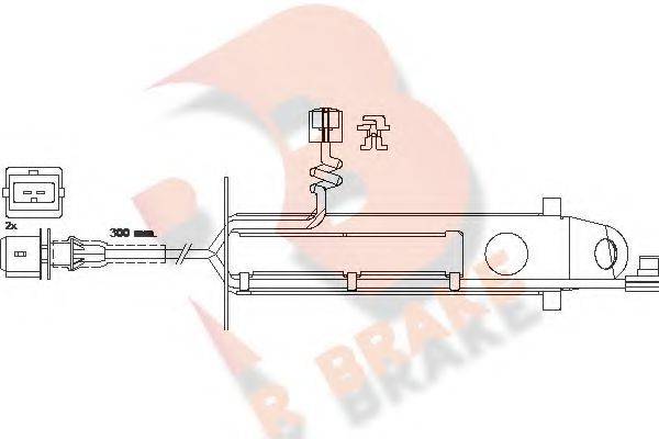 R BRAKE 610431RB Сигнализатор, износ тормозных колодок