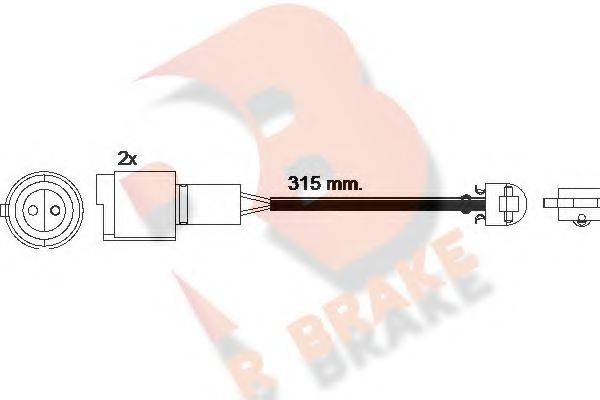 R BRAKE 610440RB Сигнализатор, износ тормозных колодок