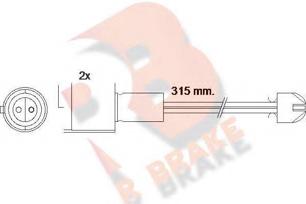 R BRAKE 610455RB Сигнализатор, износ тормозных колодок