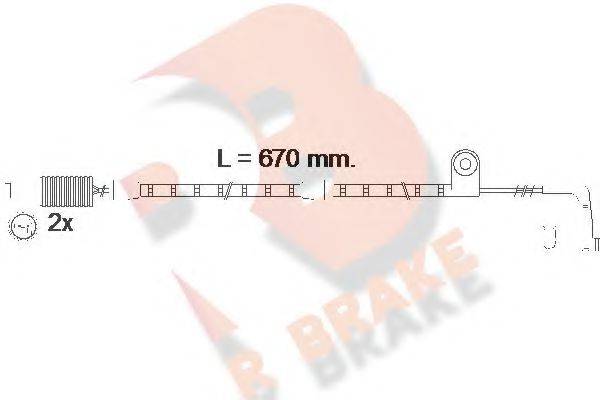 R BRAKE 610478RB Сигнализатор, износ тормозных колодок